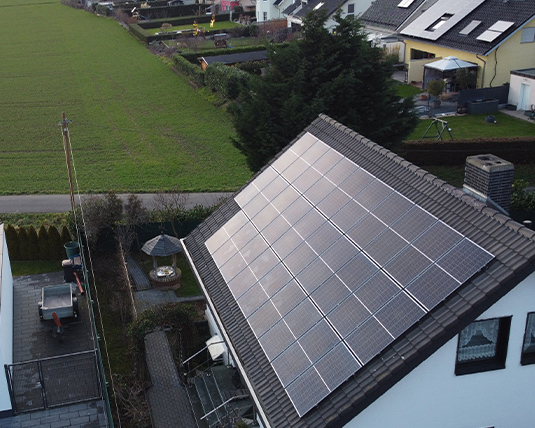 Photovoltaik auf einem Einfamilienhaus